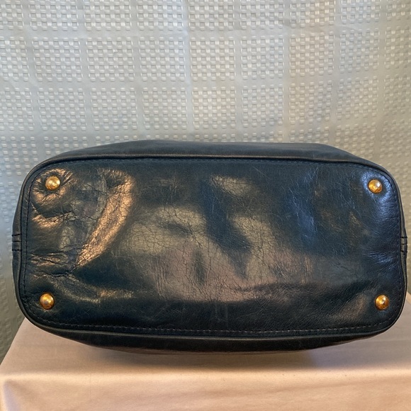 PRADA Large Blue Vitello Shine Leather Hobo - Picture 8 of 17